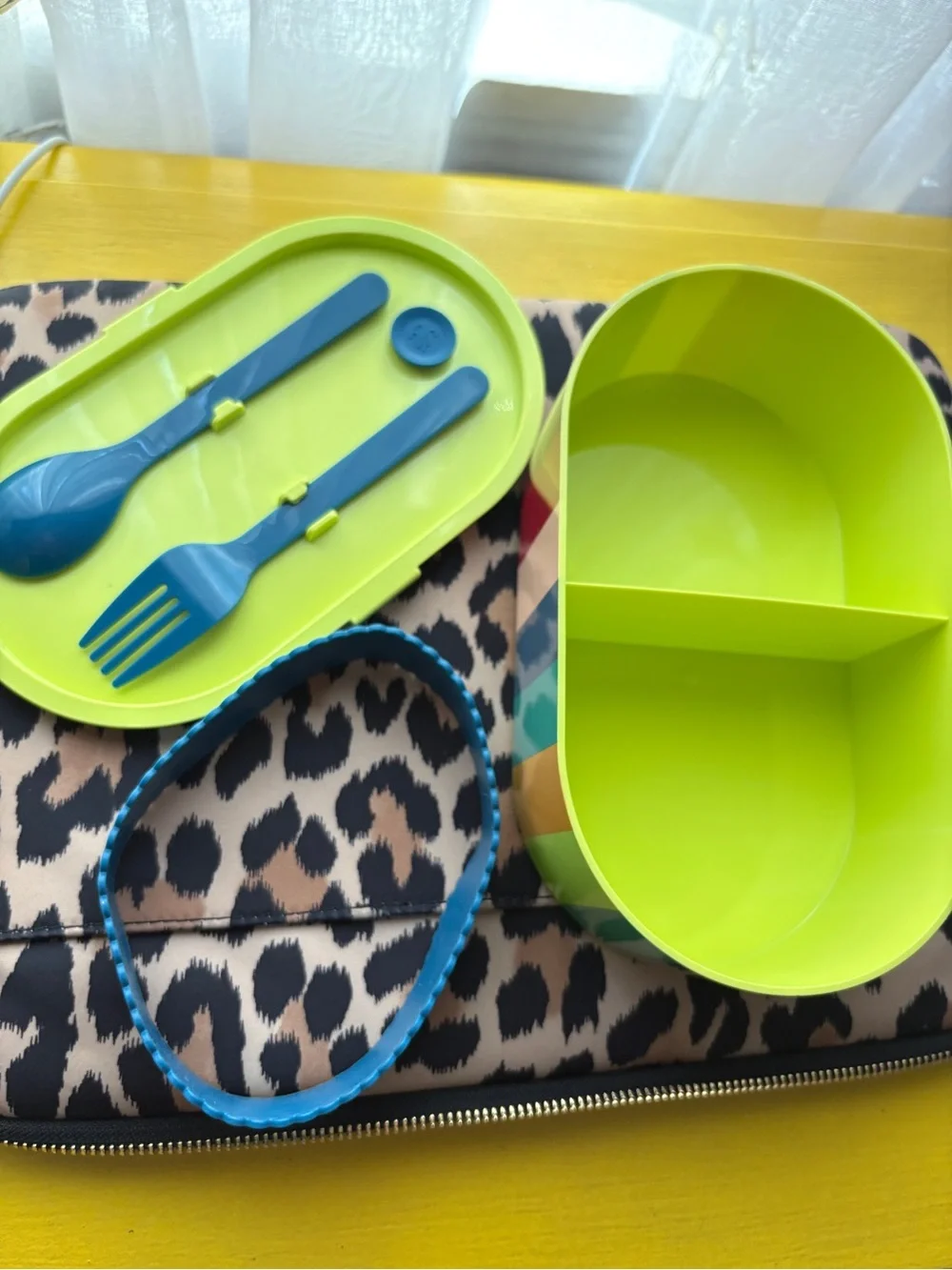 Colorblock Lunch Box - Lime, Teal & Navy Tabitha Brown Collection